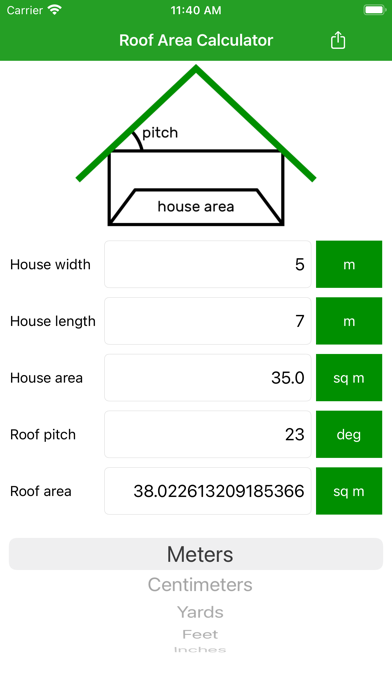 Roof Area Calculatorのおすすめ画像3