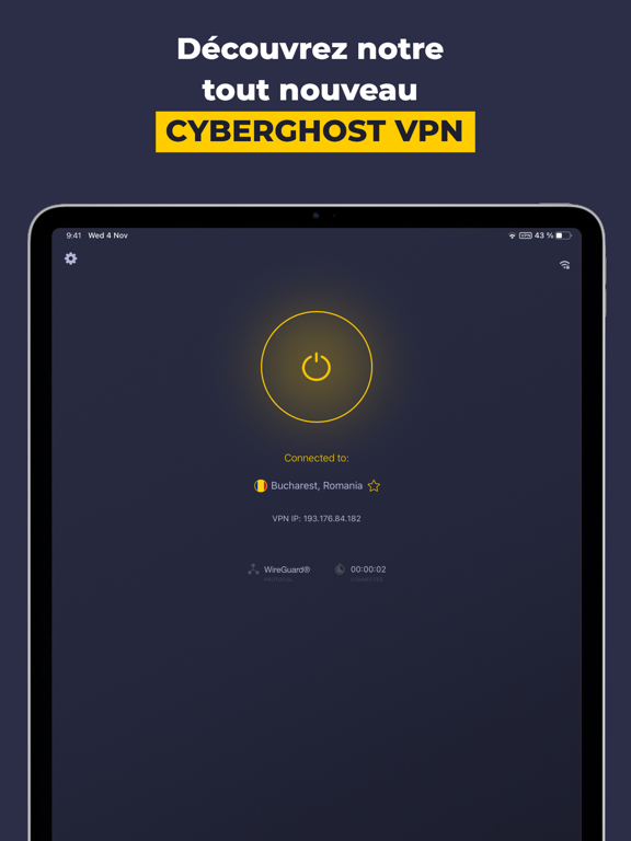 Screenshot #4 pour CyberGhost VPN: Sécurité WiFi