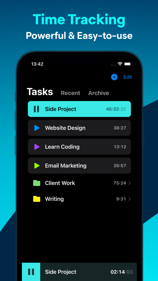 #1. Timemator: Time Tracking (iOS) 由: Catforce Studio