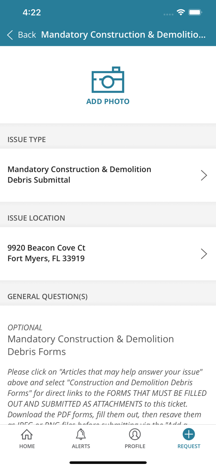Lee County Request for Action