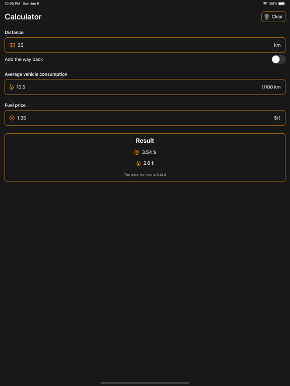 Screenshot #6 pour Fuel Trip Calculator