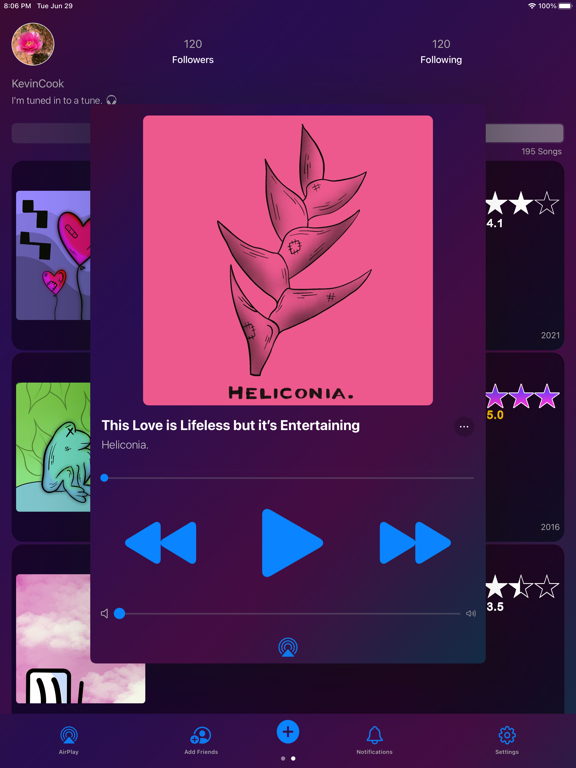 Harmoni Music-Sharing iPad screenshot 8 - Social Networking app