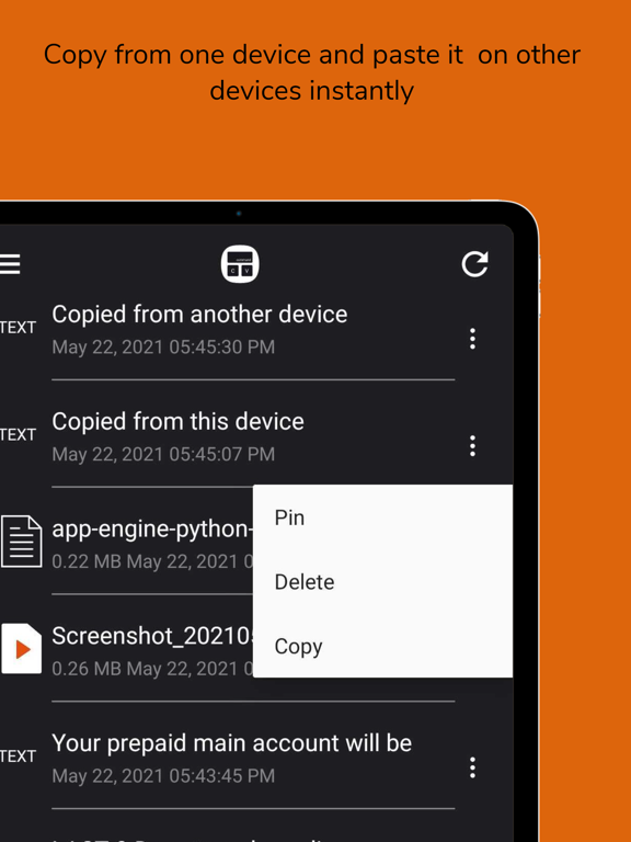 Screenshot #4 pour ClipPaste: Universal Clipboard