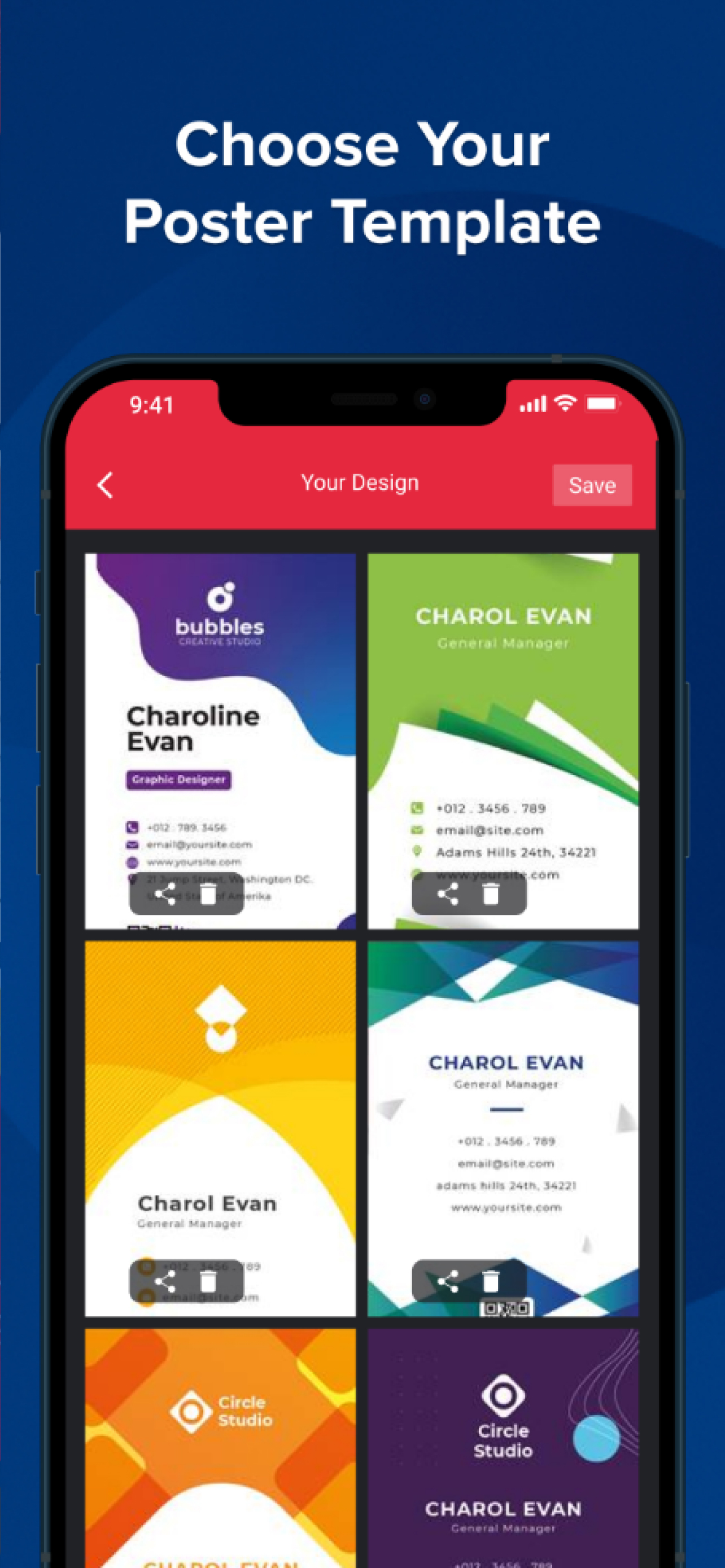 Business Card Maker - Editor