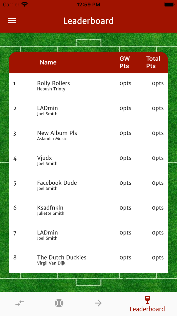 Redbacks Fantasy League