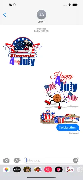 Game screenshot Basketball 4th of July Sticker hack