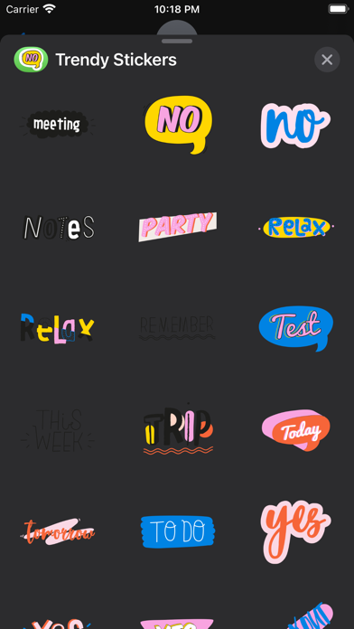 Trendy stickers Screenshot