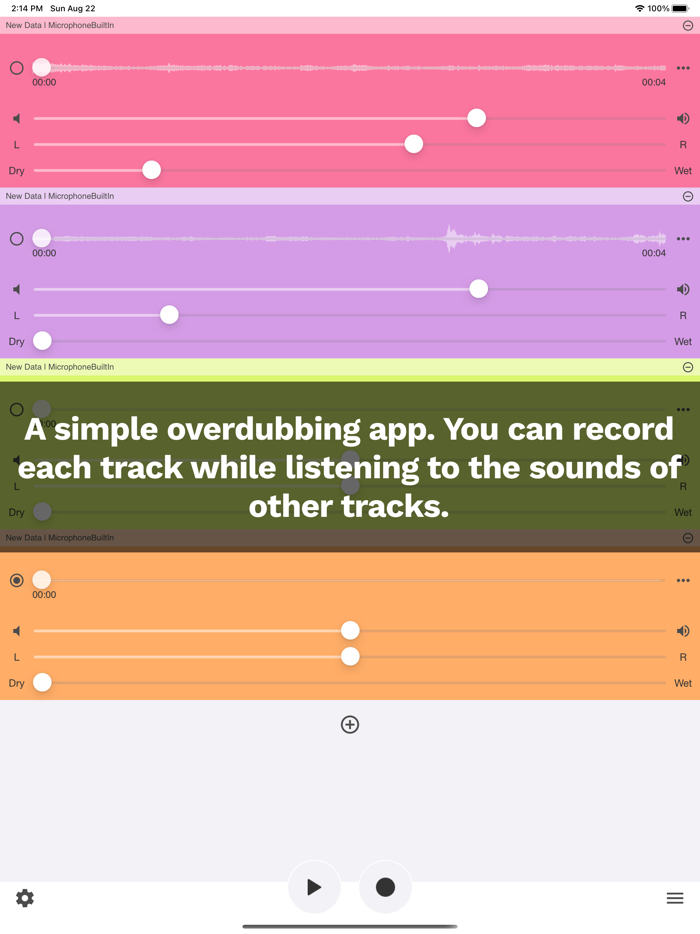 Overdubbing - EasyMixRecorder
