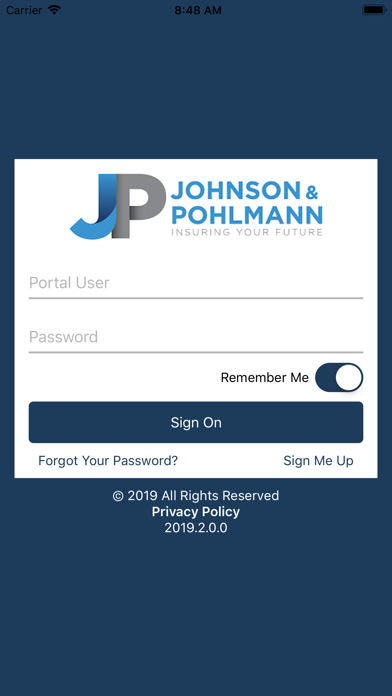 Johnson Pohlmann Insurance Screenshot