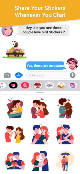 Game screenshot Couple Love Bird Stickers apk