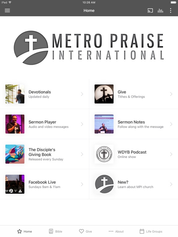 Metro Praise International iPad screenshot 1 - Education app
