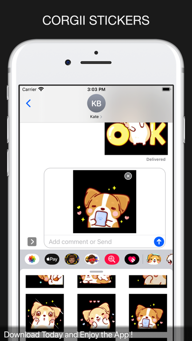 Corgi Cute Stickers Screenshot