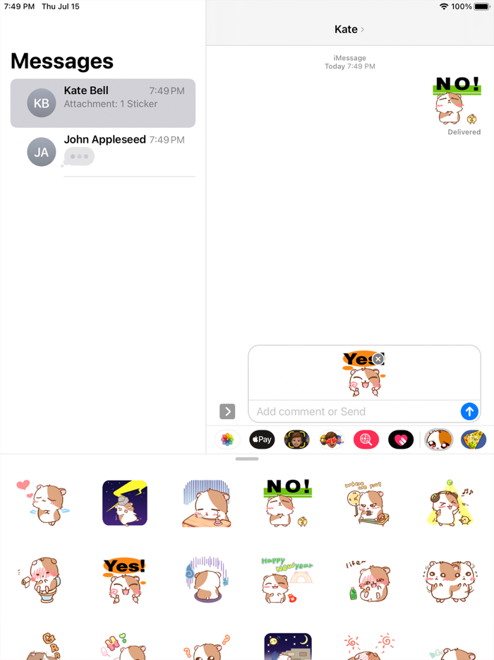 Cute Hamsters Stickers