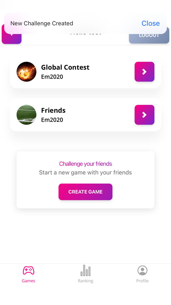 Soccer tipp game for friends