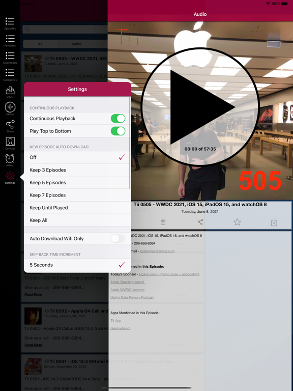 Screenshot #4 pour Tii Podcast App