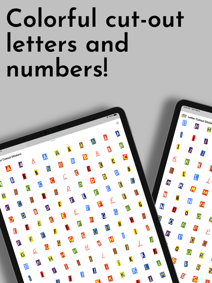 Letter Cutout Stickers