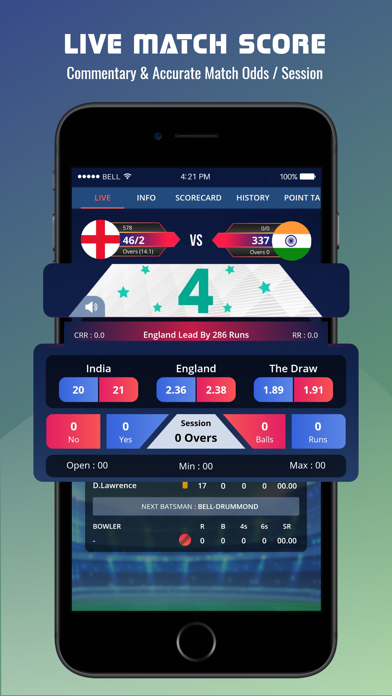 Eagle Cricket Live Line Screenshot