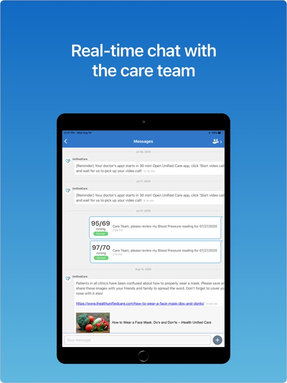 iHealth Unified Care screenshot 2