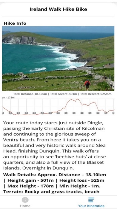Ireland Walk Hike Bike App Screenshot