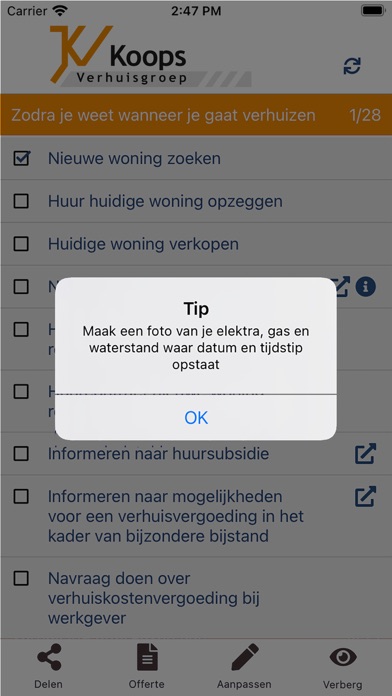 Koops Verhuisgroep Screenshot