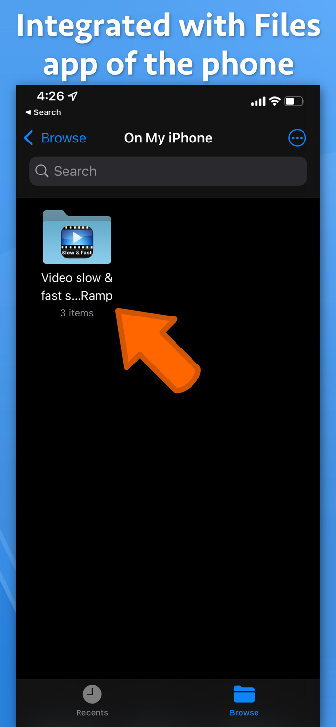 Video slow and fast speed Ramp