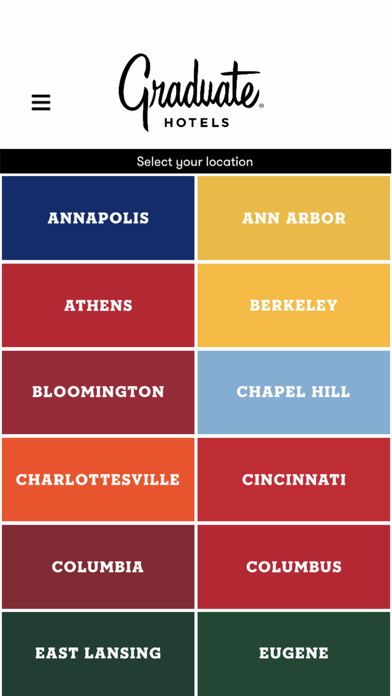 Graduate Hotels Screenshot