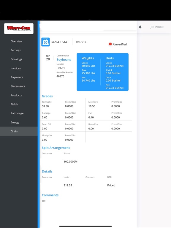 West Con Grower360 iPad screenshot 5 - Business app