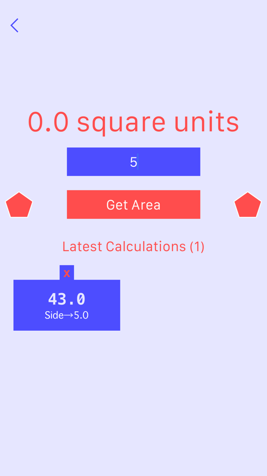 #2. Pentagon Area Calculator (iOS) di: Josue Cuginguilua