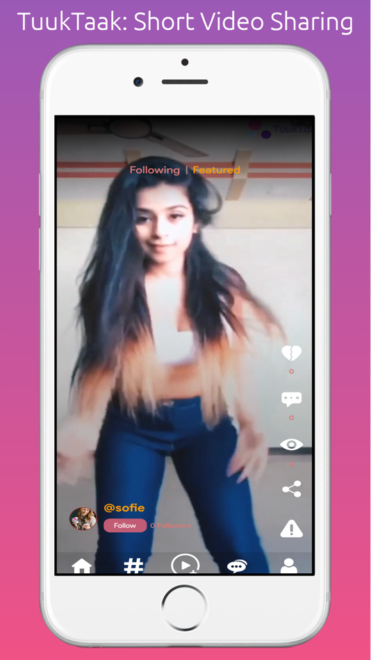 #4. Short Video Sharing: TuukTaak (iOS) بواسطة: Md Mahmudul Hasan