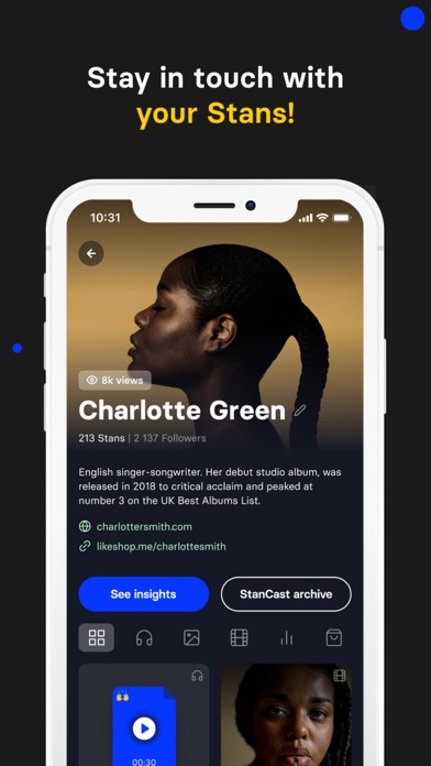 StanBase for Artists Screenshot