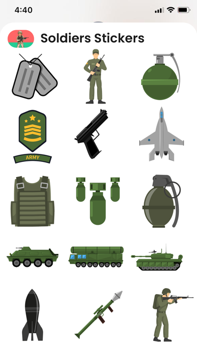 Brave Soldier Stickers Screenshot