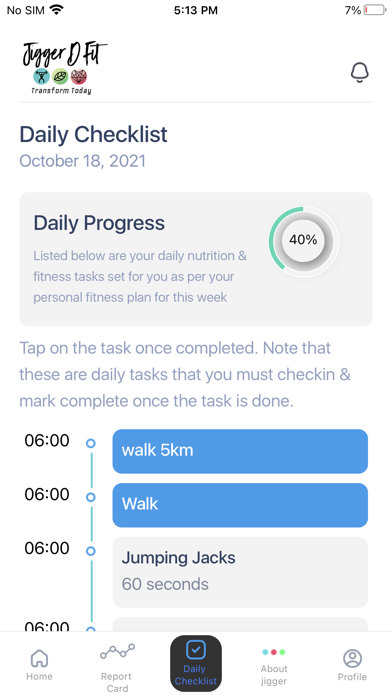 JiggerDFit - Fitness & Health Screenshot