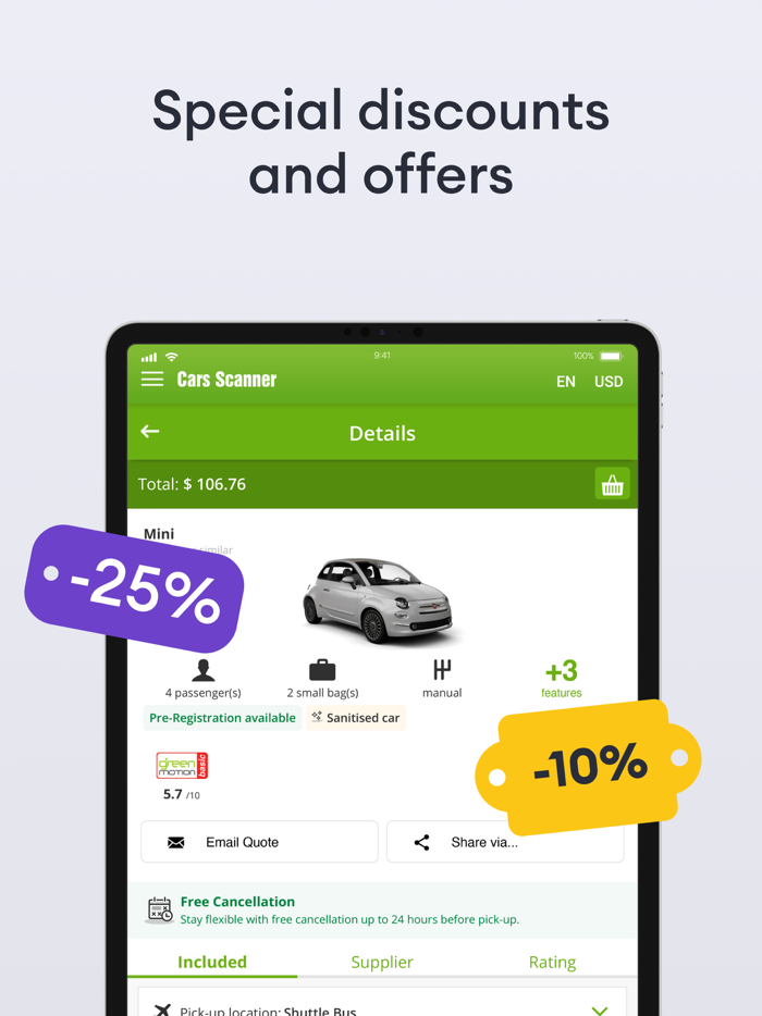 Cars Scanner - rent a car