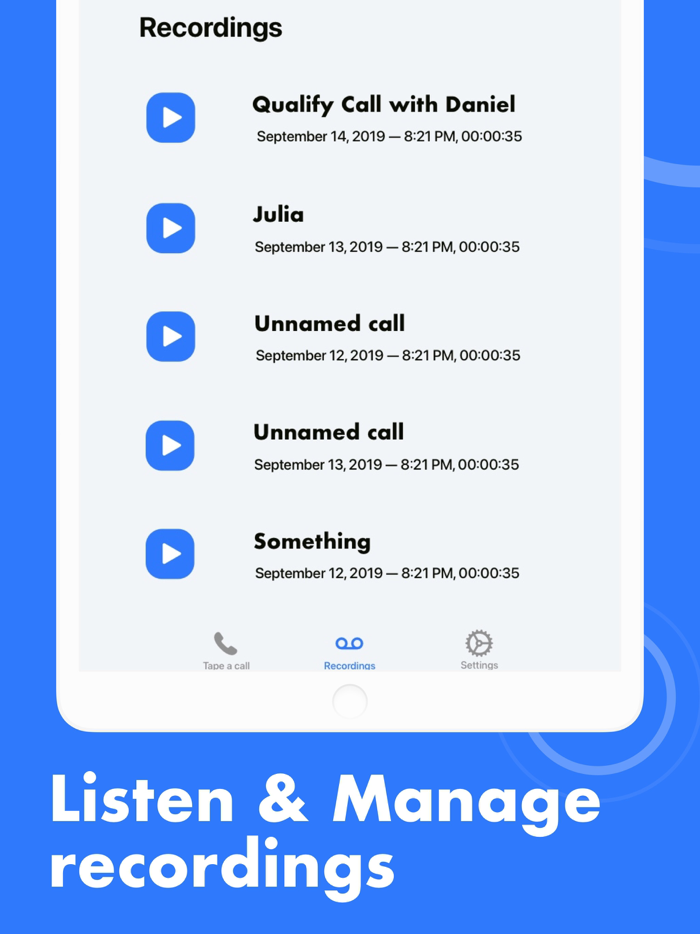 Phone Call Recorder and Listen