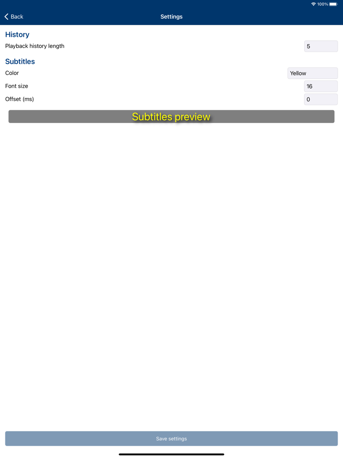Video player ft. subtitles