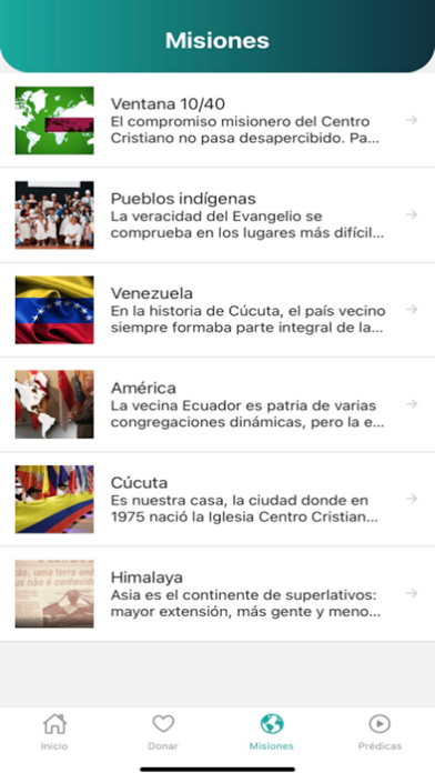 Centro cristiano Screenshot