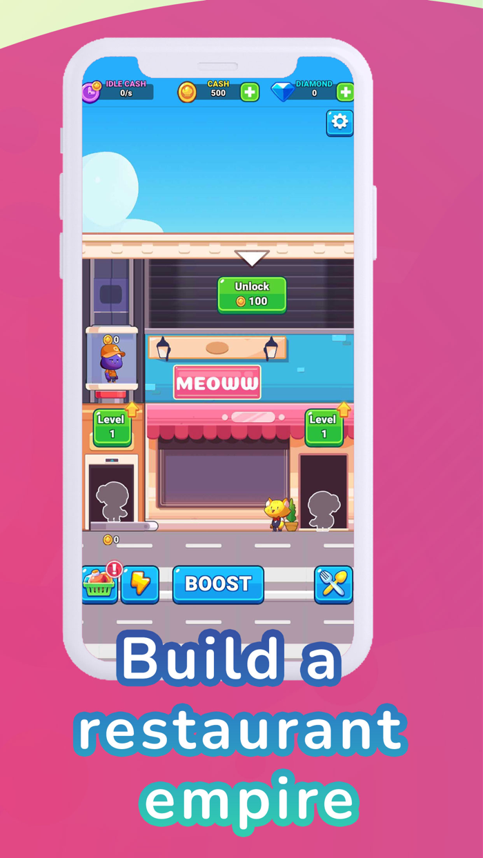 Idle Restaurant Cat Meoww