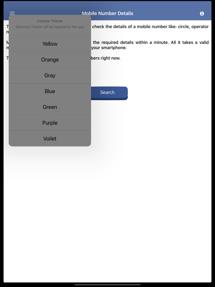 Mobile Number Details