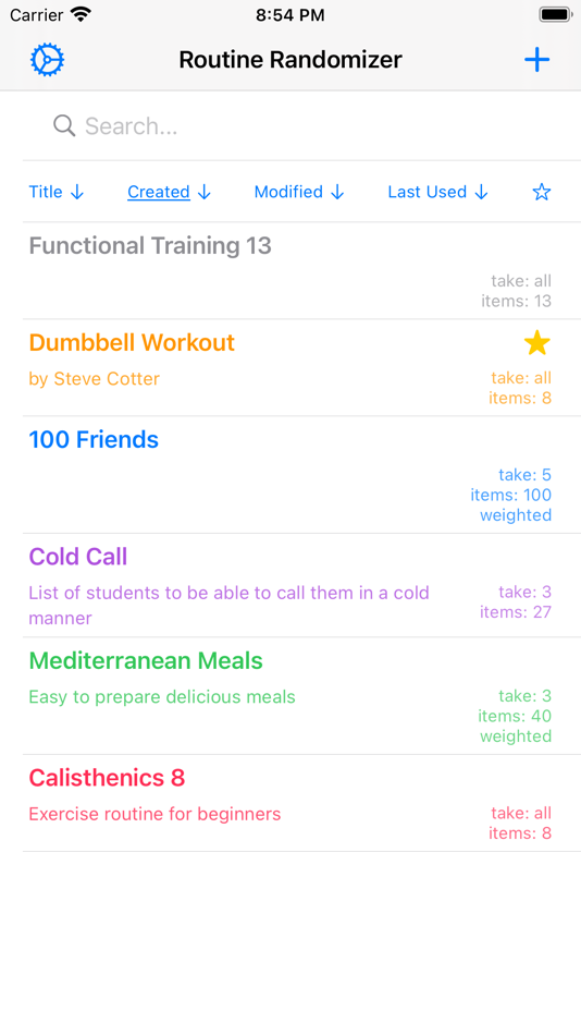 #1. Routine Randomizer (iOS) Podle: Nurhan Ilhanov