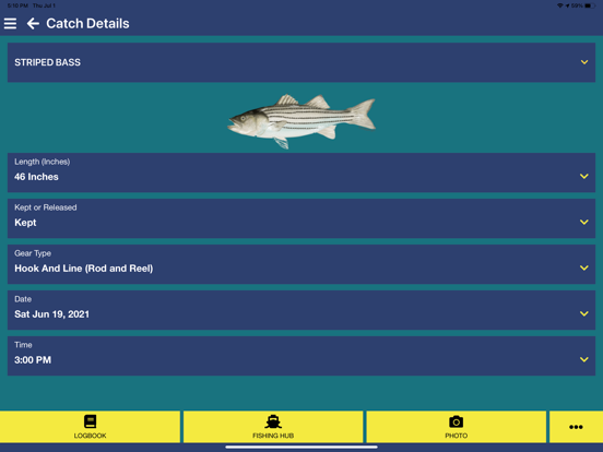 AnglerCatch iPad screenshot 2 - Lifestyle app