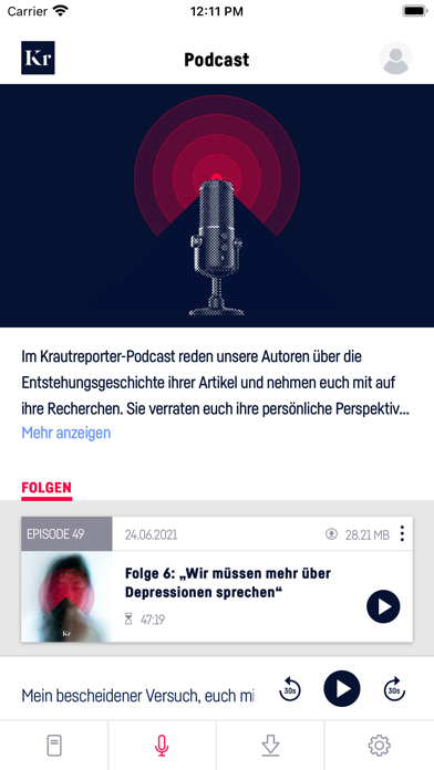 Krautreporter Audio Screenshot