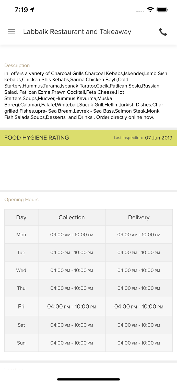 Labbaik Restaurant  Takeaway