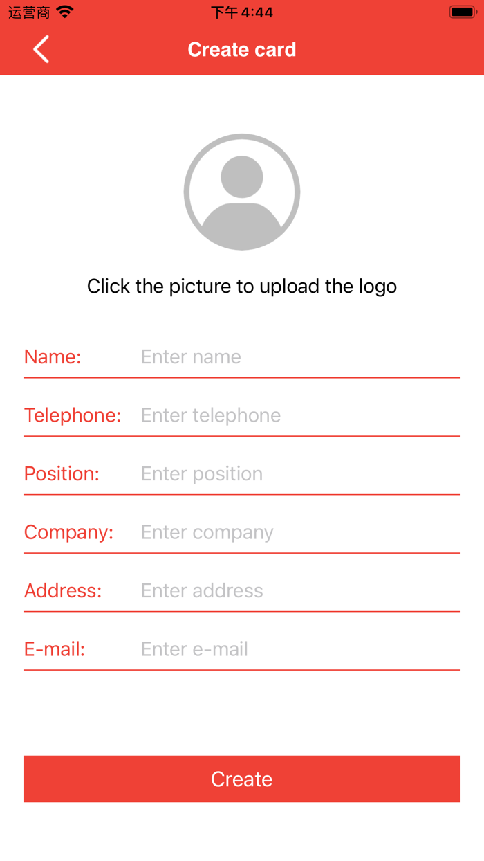 Business card creation