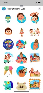 Pixar Stickers: Luca screenshot #3 for iPhone