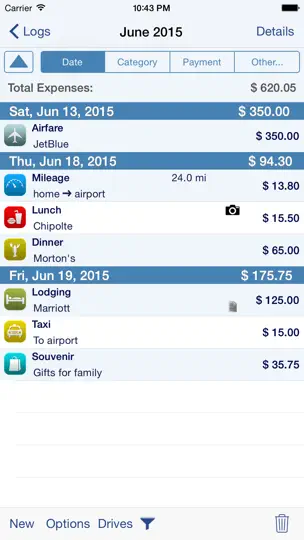 Screenshot von XpenseTracker Pro auf dem iPhone 1