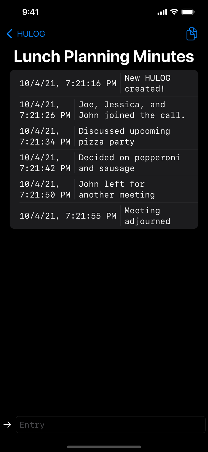 HULOG - Timestamped Notes