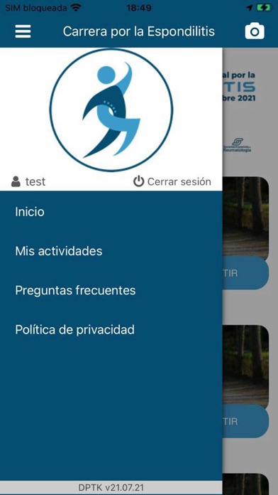 Carrera por la Espondilitis Screenshot