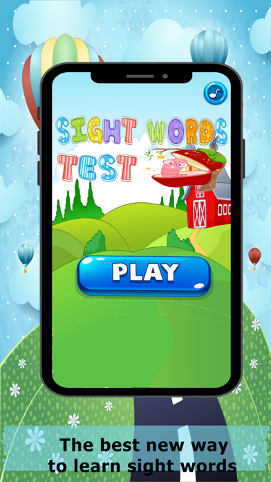Beginning Sight Word List Test Screenshot