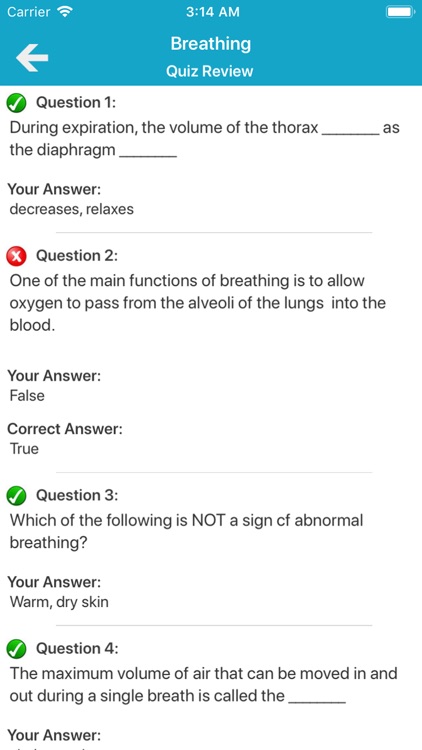 Respiratory System Quizzes screenshot-3