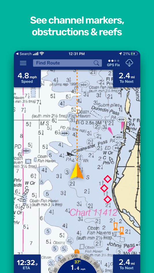#4. PRO CHARTS - Marine Navigation (iOS) 由: MiraTrex, Inc.